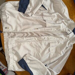 Stylish White and Navy Windbreaker for Men